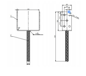 Podstawa słupa ps 140 domax 141x120x60 mm 1 szt