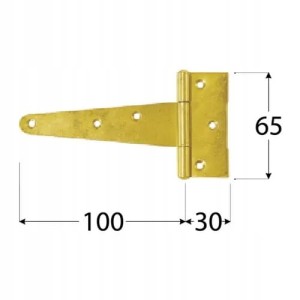 ZT 100 zawias czarny trójkątny drzwiowy 100X30X65X2,0