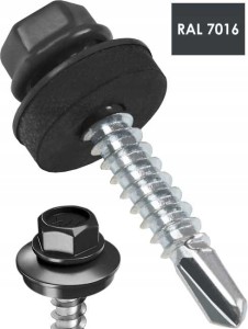 Farmery wkręty farmerskie 4,8x25 ral 7016 250 szt