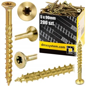 Wkręt do drewna ciesielskie stożkowe 5x80 mm Domax 200 sztuk