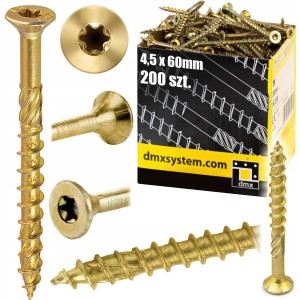 Wkręt do drewna ciesielski Domax 4,5x60 mm 200 sztuk