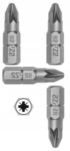 Końcówka do wkrętarek Bit Pozidriv PZ 2 25 mm 4 sztuki Arvex