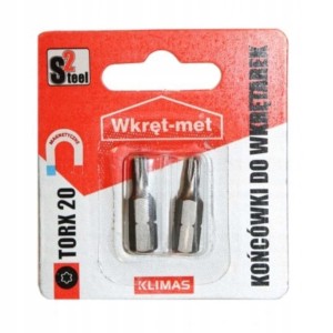 Końcówki do wkrętarki torx Wkręt-Met TX20 2 sztuki