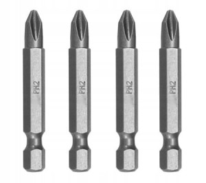Bity do wkrętarki zestaw bitów końcówka bit philips ph 2 50 mm arvex - 4 szt