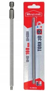 Bit do wkrętarki końcówka grot magnetyczny 30x160mm TORX 30 | Wkręt-Met