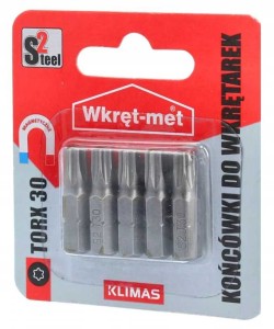 Końcówki do wkrętarek Wkręt-Met torx TX30 5 sztuk