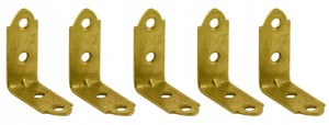 Kątownik stalowy montażowy kw2 40x40x17x1,5 złoty 5 szt domax