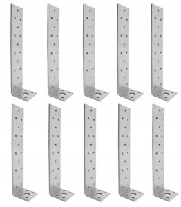 Kątownik stalowy montażowy kotwowy kk11 210x43x40x4,0 - 10 szt domax