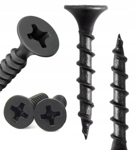 Wkręty do drewna czarne ph2 fosfatowane do płyt gk regips 3,5 x 45 mm | 1kg