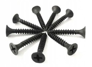 WKRĘTY DO METALU CZARNE PH2 FOSFATOWANE DO PŁYT GK 3,5 x 25 mm | 1kg KLIMAS