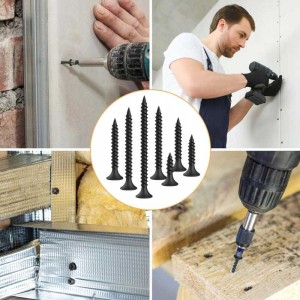 WKRĘTY DO METALU CZARNE PH2 FOSFATOWANE DO PŁYT GK 3,5 x 25 mm | 1kg KLIMAS