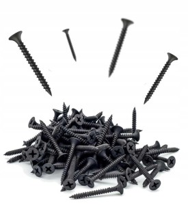 WKRĘTY DO METALU CZARNE PH2 FOSFATOWANE DO PŁYT GK 3,5 x 25 mm | 1kg KLIMAS