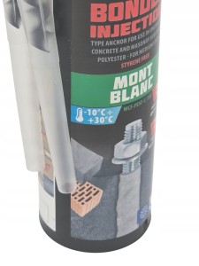 Kotwa chemiczna zimowa -10°c żywica poliestrowa klej 300ml + 2 mieszadła