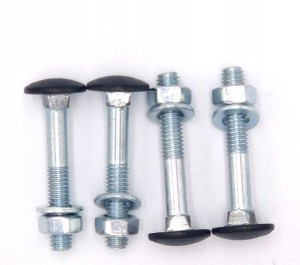 Śruba zamkowa czarna z nakrętką zacb 8x40 mm 4 sztuki 