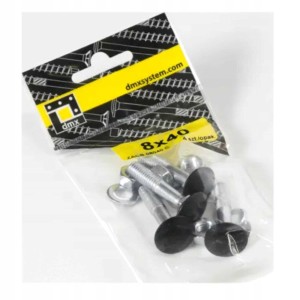 Śruba zamkowa czarna z nakrętką zacb 8x40 mm 4 sztuki 