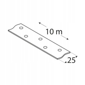 Taśma stalowa montażowa TM1 25x1,5mm rolka 10mb 1 szt Domax