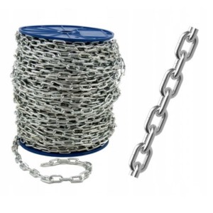 Łańcuch gospodarczy metalowy d1 5685a rolka średnica 8mm 1mb azmet