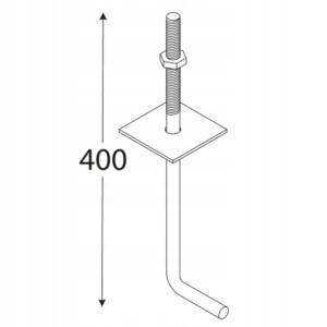 Kotwa budowlana do murłat sk 400 m12 domax 10 szt