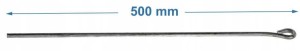 Pręt drut mocujący z oczkiem 50 cm do profil cd60 płyta gk | budmat | 50 szt