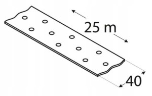 Taśma stalowa montażowa tm2 40x2mm rolka 25m domax