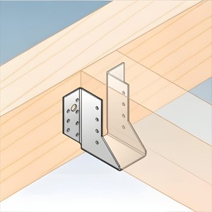 Wieszak stalowy do belek 60x100x75 mm - łącznik standardowy z ocynkowanej blachy 2 mm