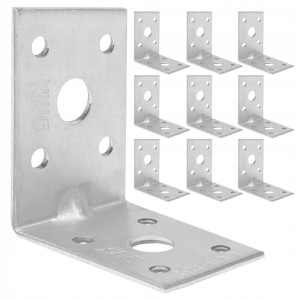 Kątownik stalowy montażowy z przetłoczeniem kpl5 50x50x35 mm 10 szt domax