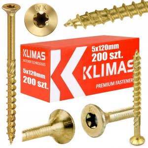 Wkręty stożkowe do drewna torx Wkręt-met Klimas 5x120 200 szt