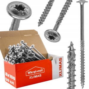 Wkręty talerzowe WKCP-08100-B torx 8x100 Wkręt-met Klimas - 50 szt