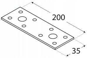 Łącznik lp3 200x35x2,5 Domax - 1 szt