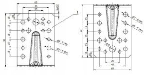 Kątownik z przetłoczeniem KP 1 K90x90x65x2,5 50 szt