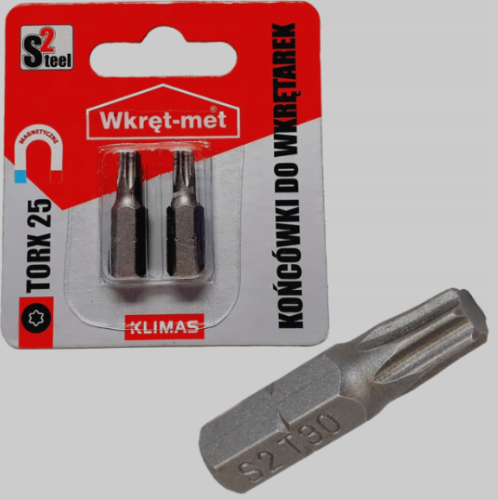 Końcówki do wkrętarki torx wkręt-met tx25 2 sztuki