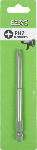 Bit stalowy krzyżowy Essve PH2 rozmiar 117mm chwyt 1/4"