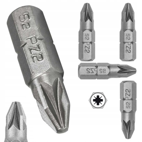 Końcówka do wkrętarek Bit Pozidriv PZ 2 25 mm 4 sztuki Arvex