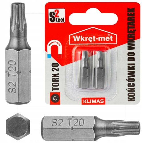 Końcówki do wkrętarki torx Wkręt-Met TX20 2 sztuki