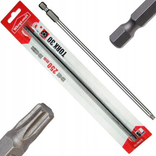 Bit do wkrętarki końcówka grot magnetyczny 30x250mm TORX 30 | Wkręt-Met