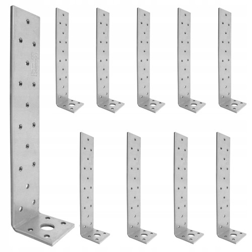 Kątownik stalowy montażowy kotwowy kk11 210x43x40x4,0 - 10 szt domax