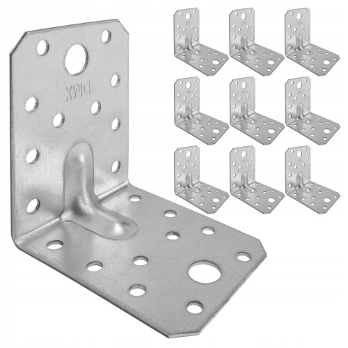 Kątownik stalowy montażowy ciesielski z przetłoczeniem KPS4 70x70x55x1,5 10 szt domax