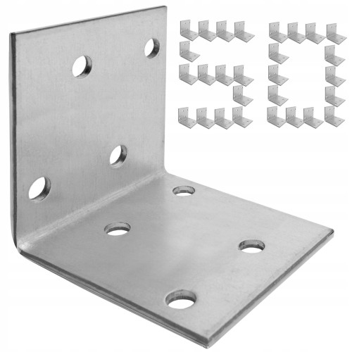 Kątownik stalowy montażowy km1 40x40x40 mm 50 sztuk domax