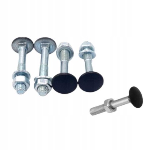 Śruba zamkowa czarna z nakrętką zacb 8x40 mm 4 sztuki 