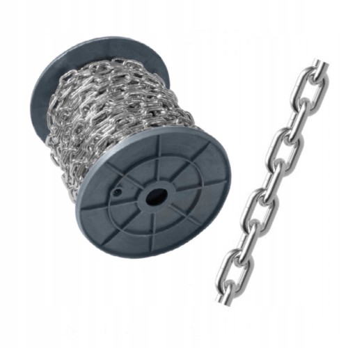 Łańcuch gospodarczy do huśtawki ocynk d15685a rolka 3mm 1mb azmet