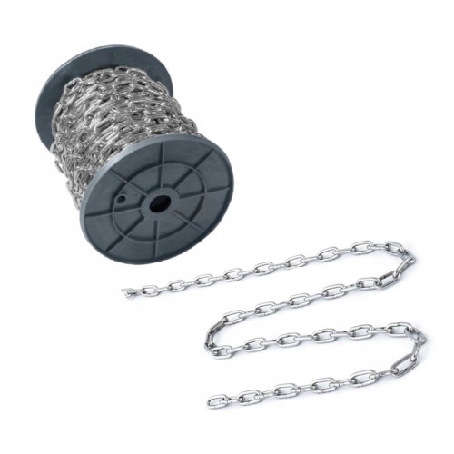 Łańcuch gospodarczy metalowy d1 5685a rolka średnica 8mm 1mb azmet