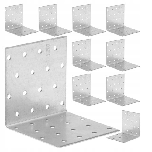 Kątownik stalowy montażowy km9 80x80x80x2,0 - 10 szt domax