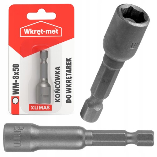 BIT KOŃCÓWKA MAGNETYCZNA ŁEB SZEŚCIOKĄTNA 8x50mm Wkręt-met 1 szt