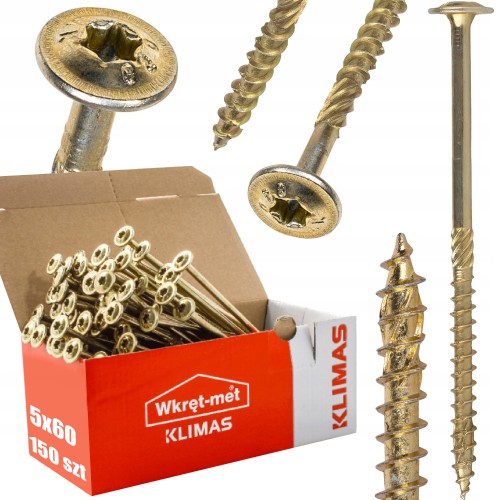 Wkręty talerzowe WKCP-05060 torx 5x60 Wkręt-met Klimas - 150 szt