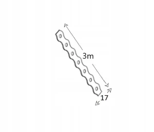 Taśma stalowa montażowa tm12 17x0,7mm 3mb 1 szt domax