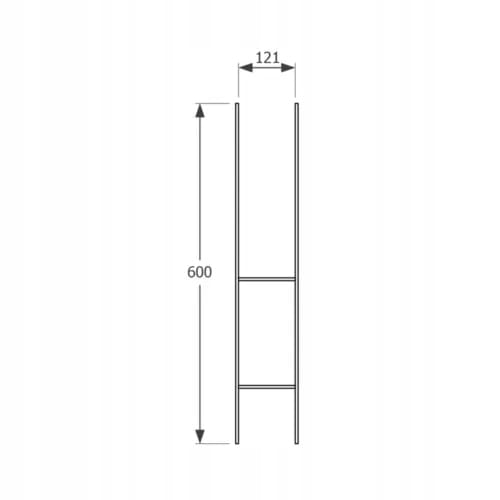 Podstawa słupa do wmurowania Kotwa 121x600x6,0mm typ H Domax PSH 120 1 sztuka