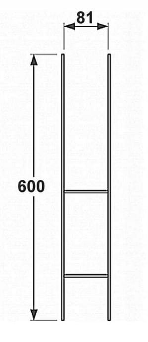 Podstawa słupa do wmurowania Kotwa 81x600x6,0 mm ocynk ogniowy PSH 80 1szt.