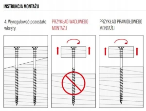 Wkręty do drewna do poziomowania łat 6 x 100mm WKSS-B WKRĘT MET 100 sztuk