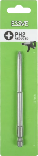 Bit stalowy krzyżowy Essve PH2 rozmiar 117mm chwyt 1/4"