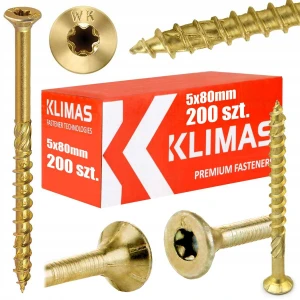 Wkręty ciesielskie do drewna KMWHT 5x80 mm 200 szt.